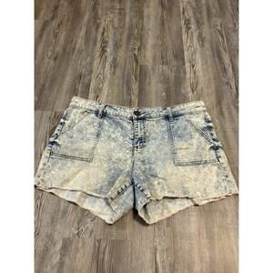 KUT Y2K Acid Wash Denim Shorts Women’s Size 12 Raw Hem High Rise